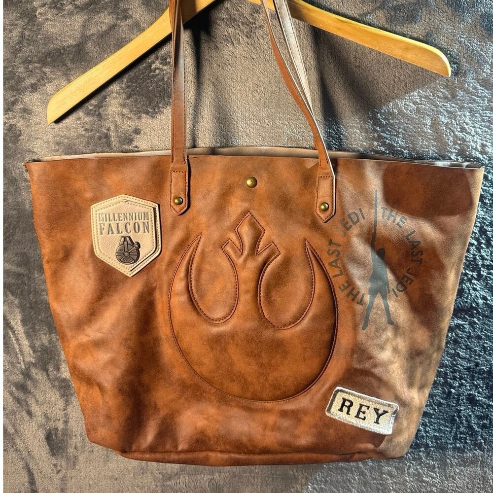Bioworld x Star Wars: The Last Jedi Rebel Tote Faux Leather Purse Brown